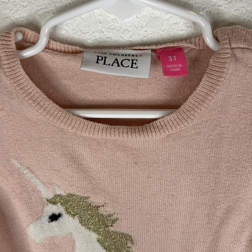 The Children’s Place Unicorn Pink Sweater